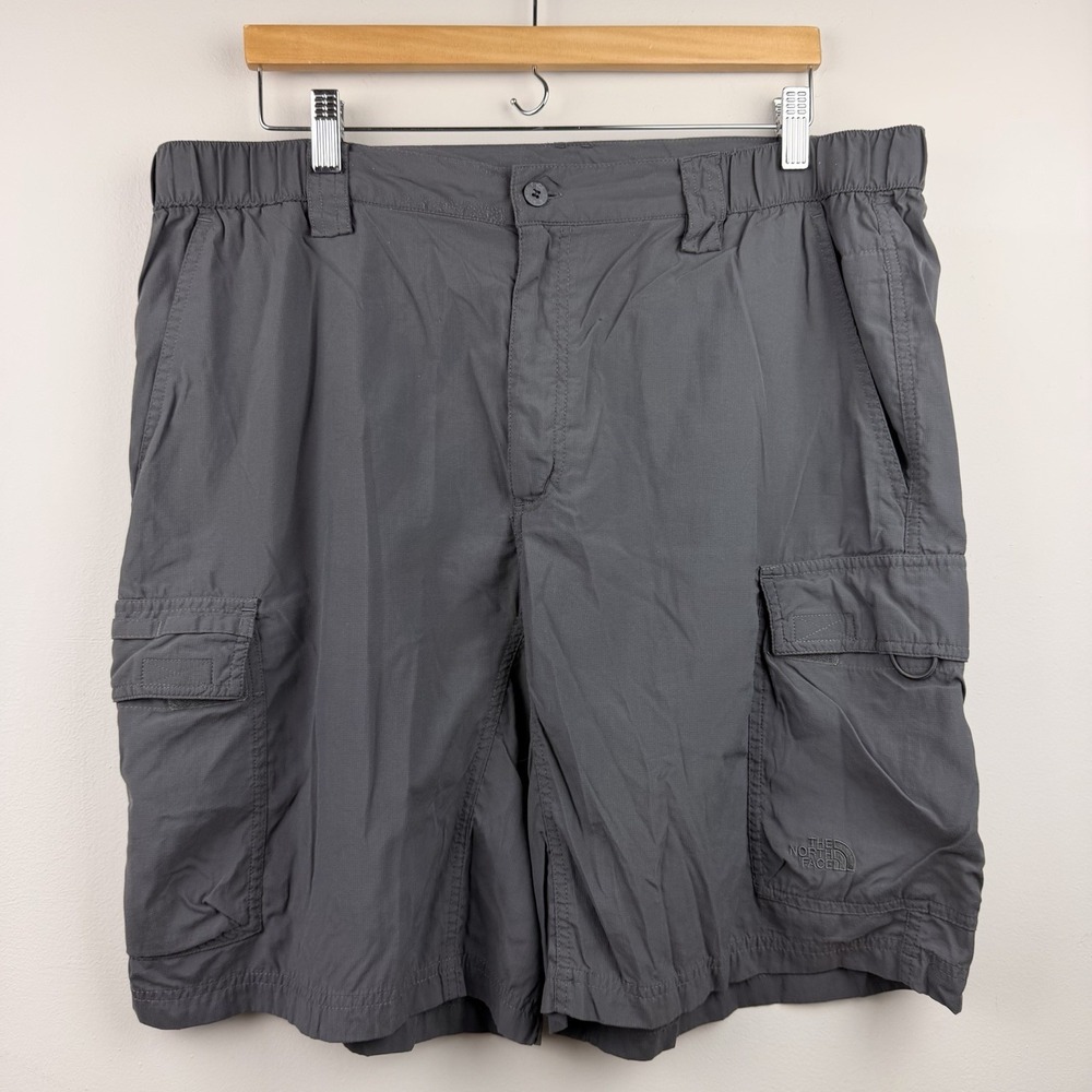 2 Pair The North Face Men's Shorts XL Gray Olive Nylon Cargo Outdoor Hiking‎
